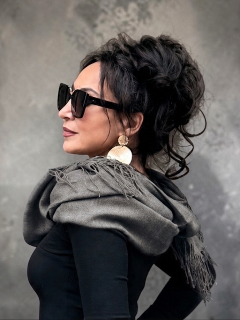 Dark Grey Merino Wool Scarf