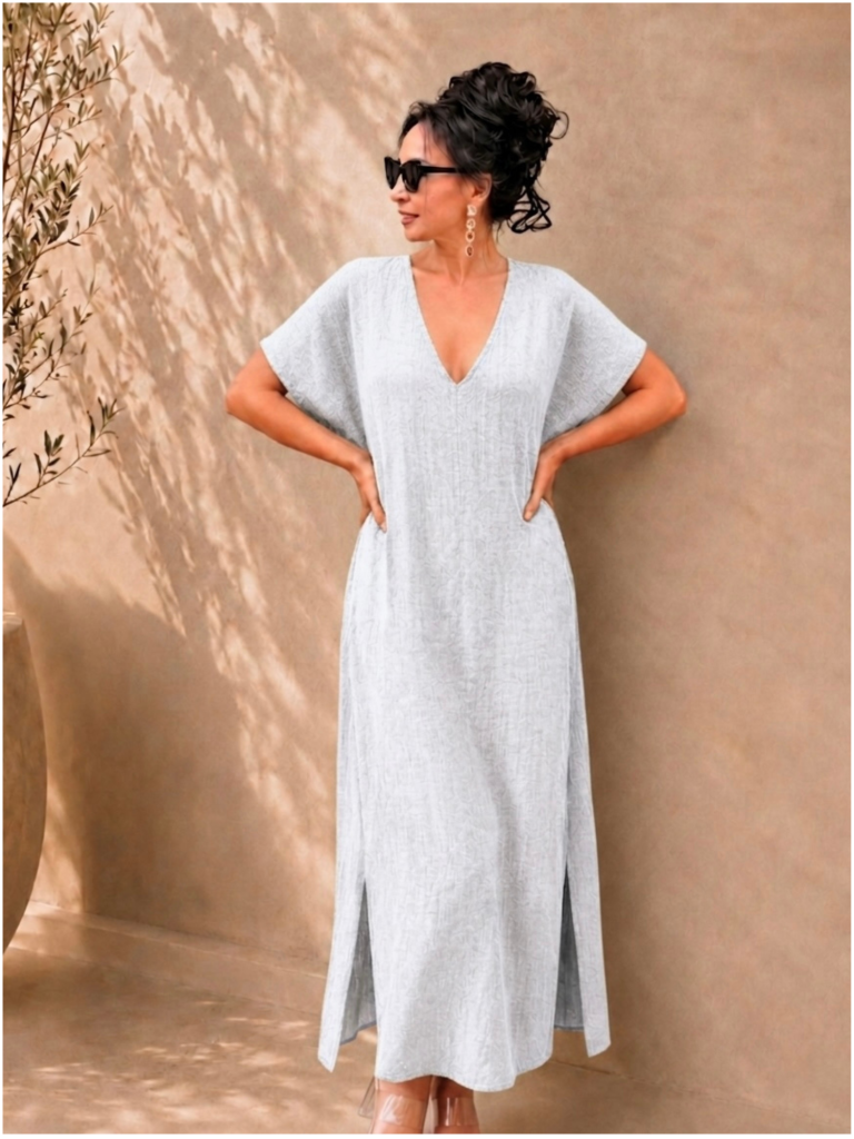 Handwoven Cotton White Dress