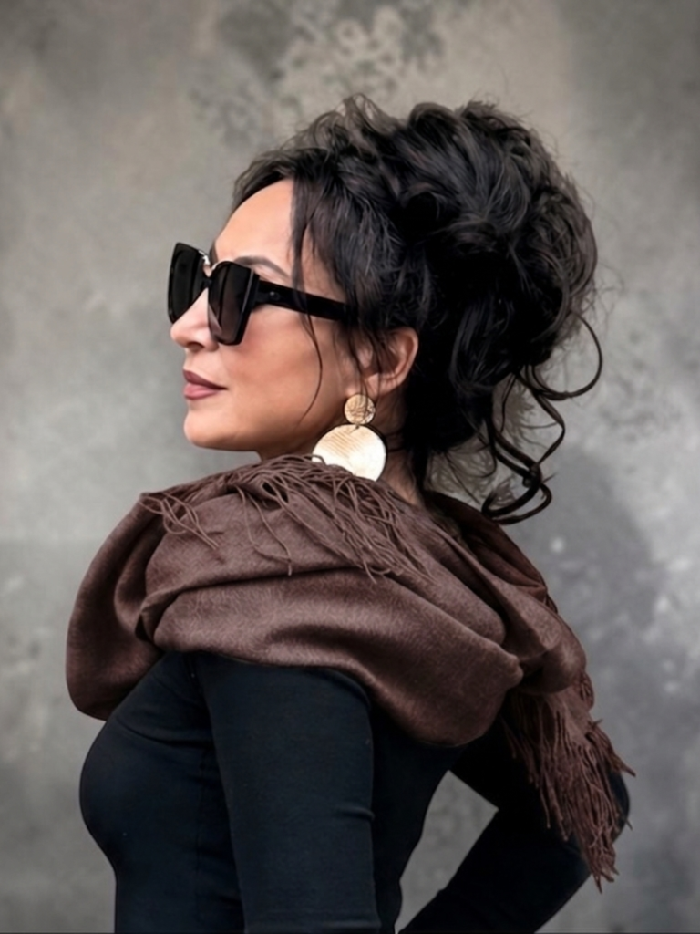 Chocolate Merino wool Scarf