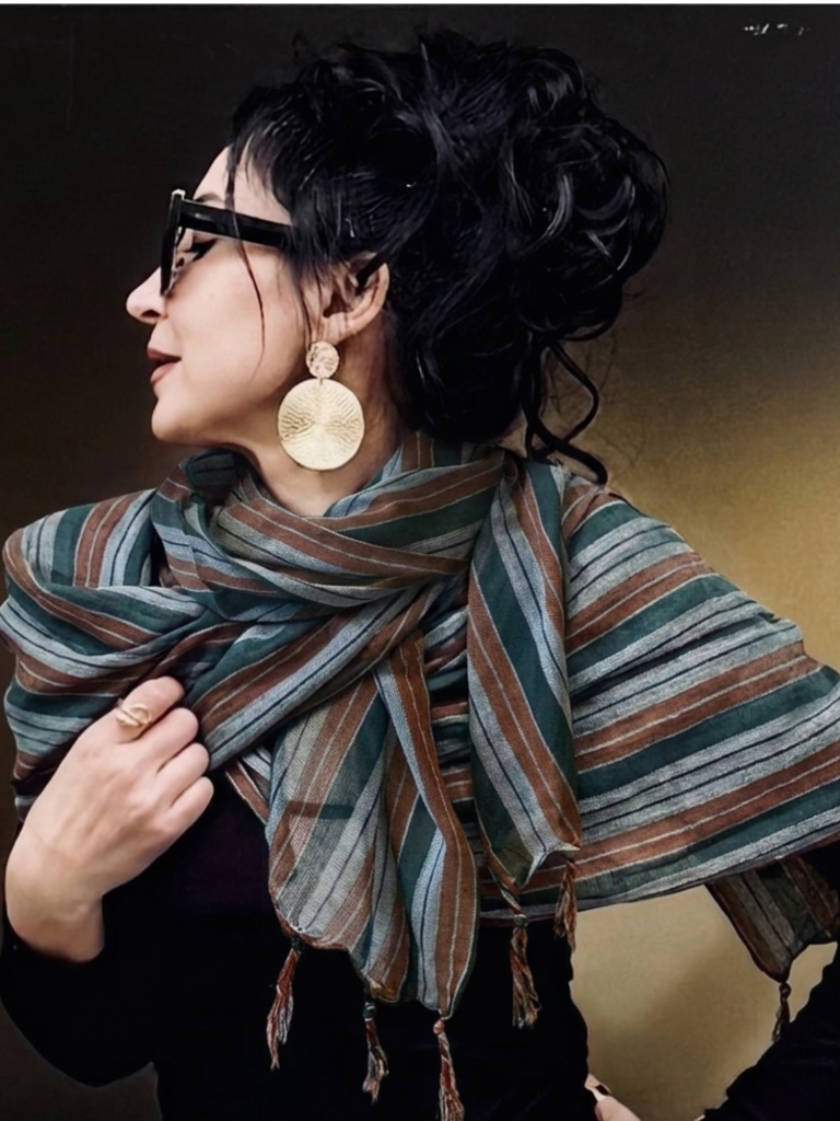 HW cotton 3 Green Scarf
