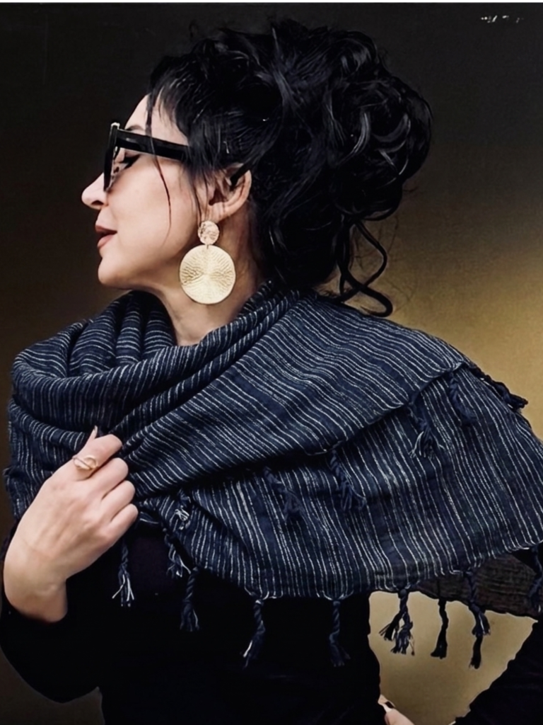 Handwoven Cotton Mint stripped Scarf
