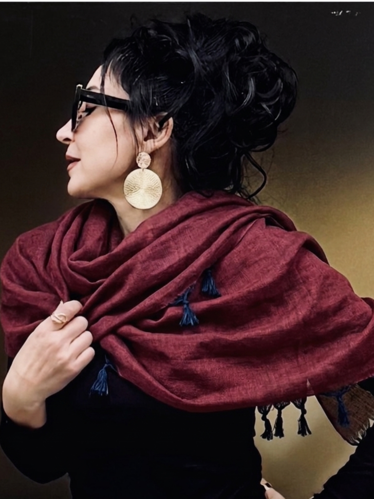 Handwoven Cotton Vine Scarf