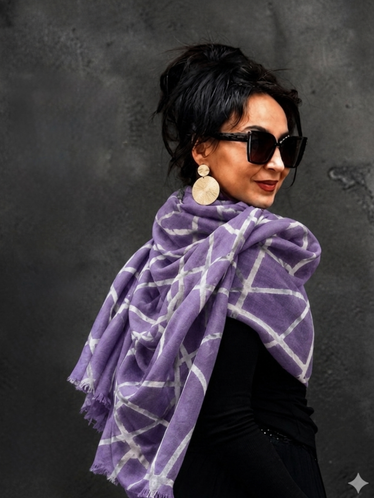 Lila Linea silk Scarf