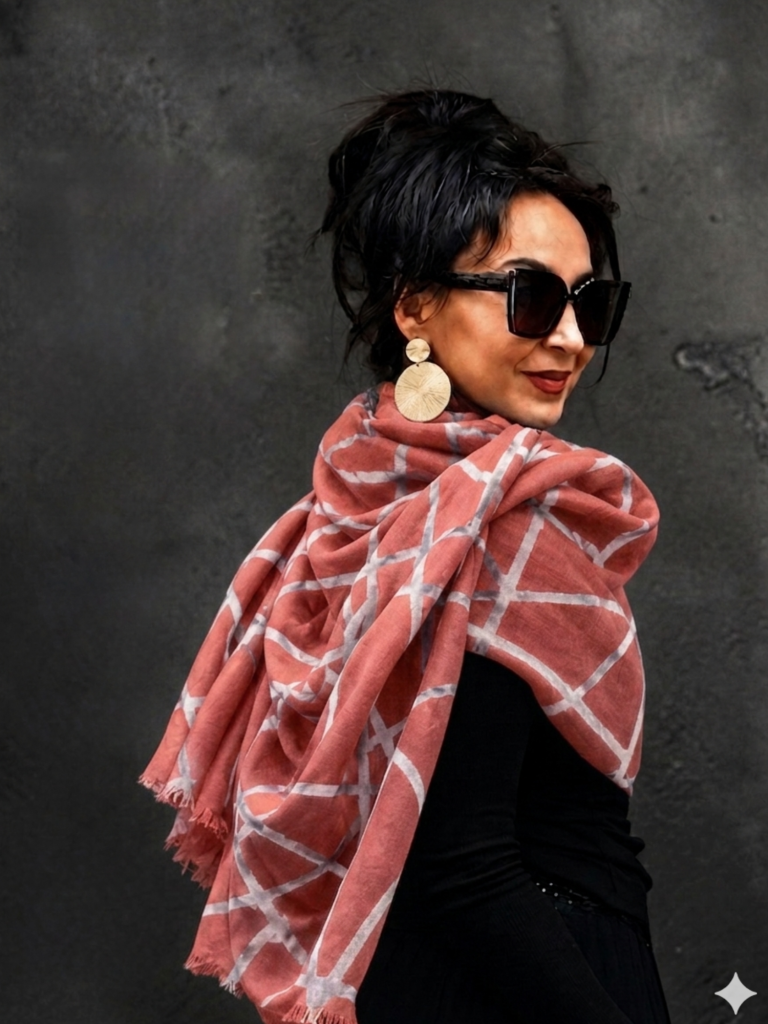 Rosso Linea silk Scarf