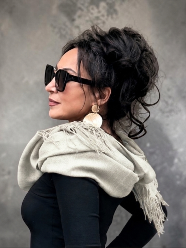 Stone Merino Wool Scarf