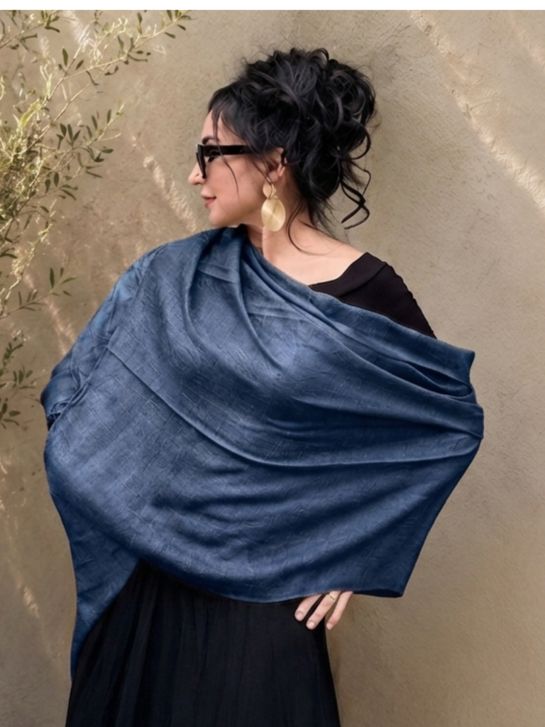 Bamboo Scarf-Navy