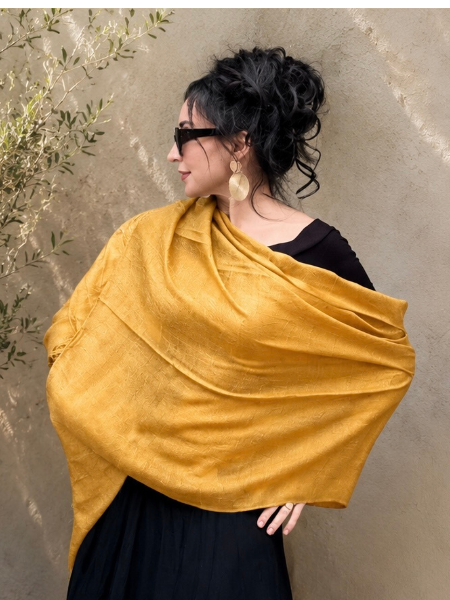 Bamboo Scarf-mustard - Image 1