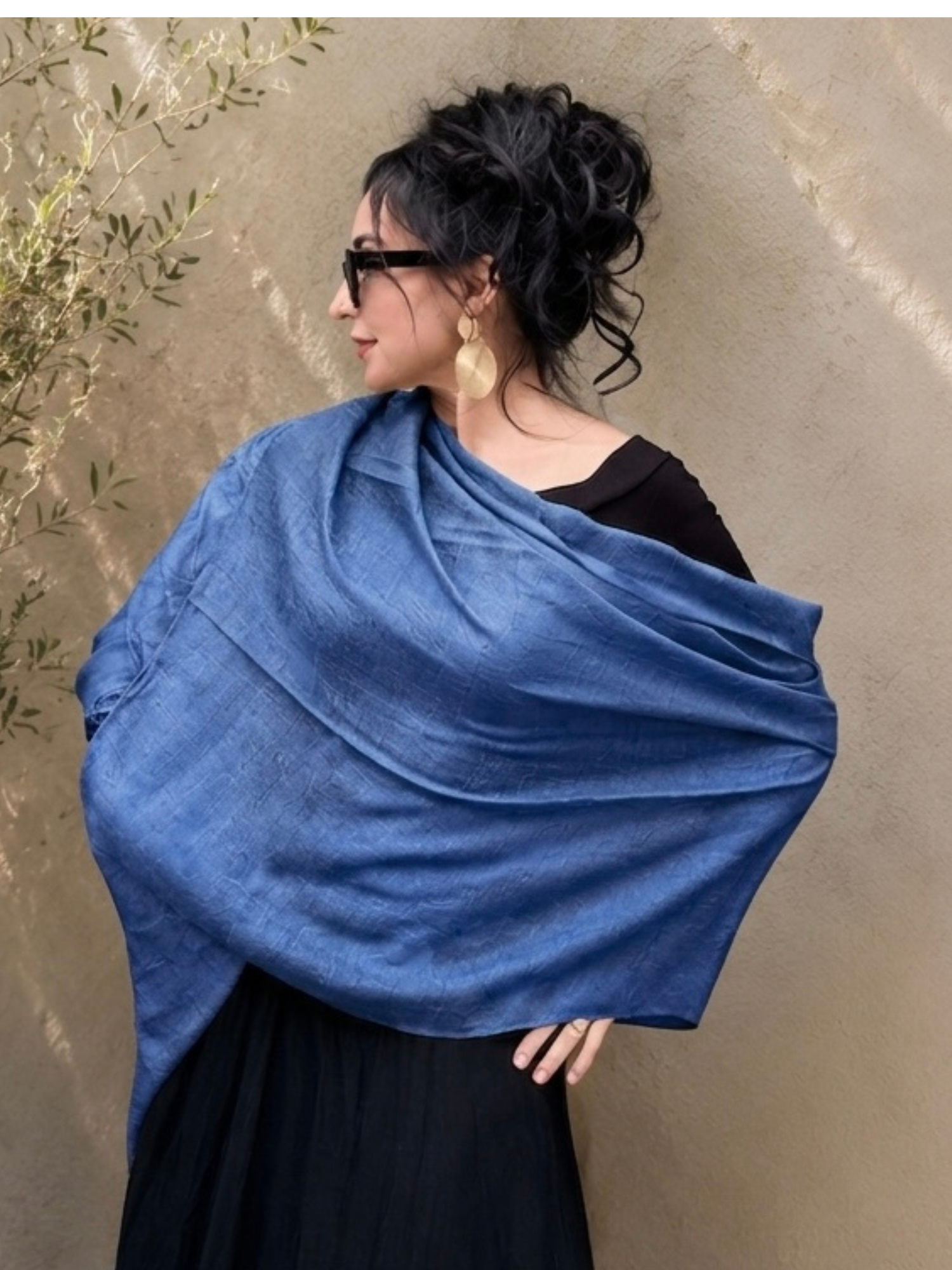 Bamboo Scarf-Denim - Image 1